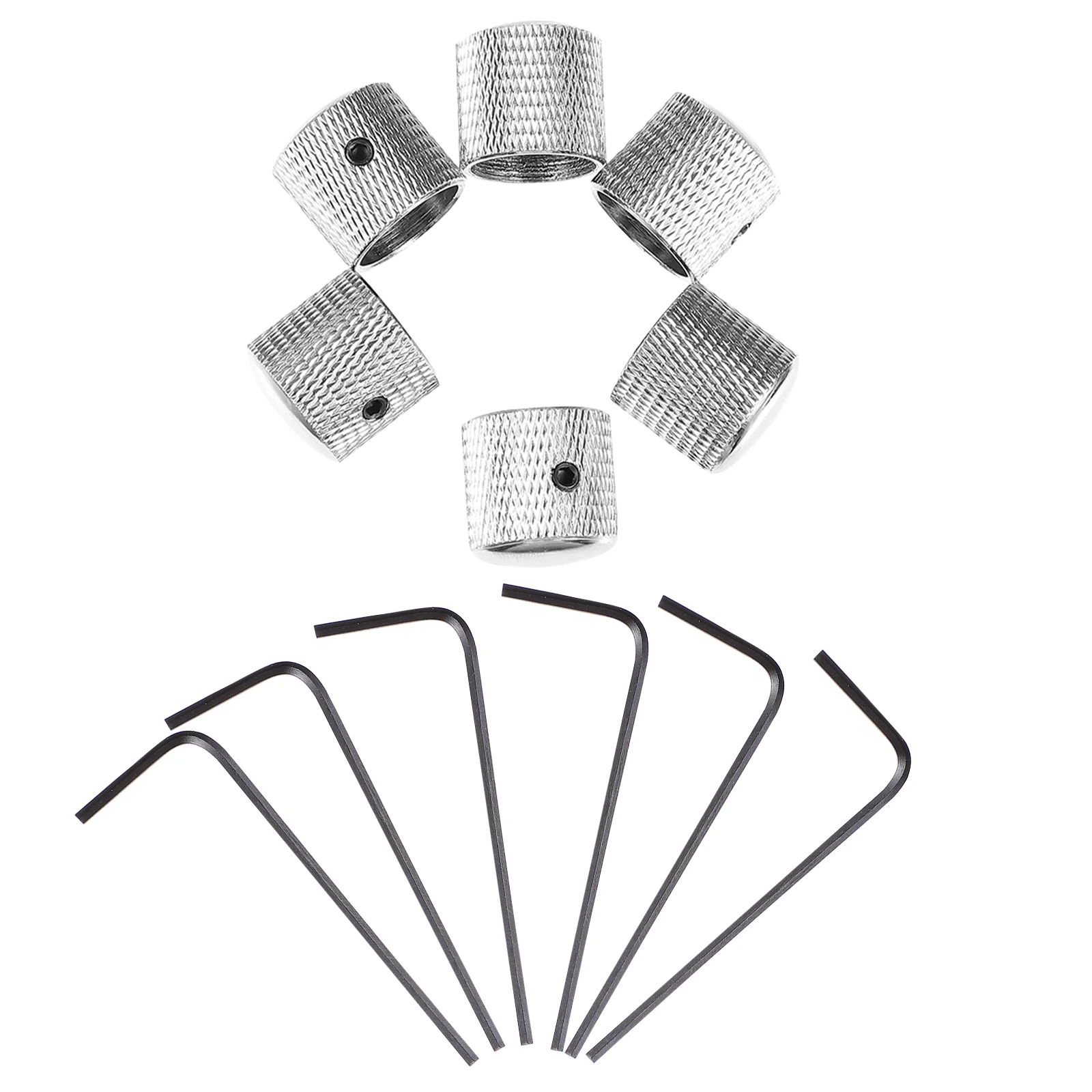 

12pcs Volume Knob Set Metal for Electric Tone Control Knob Bass Amp Durable Tone Control Pedal Cap Accessories