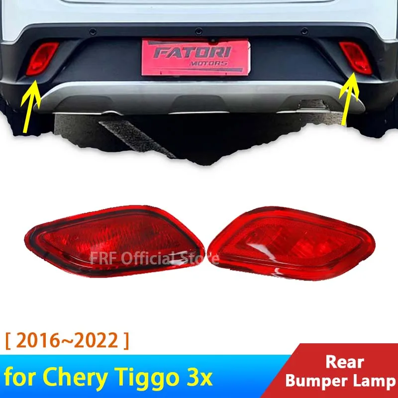 

for Chery Tiggo 3x 2 2016 2017 2018 2019 2020 2021 2022 Car Accessories Rear Bumper Lamp Assenmbly Fog Warning Signal Lamp Parts