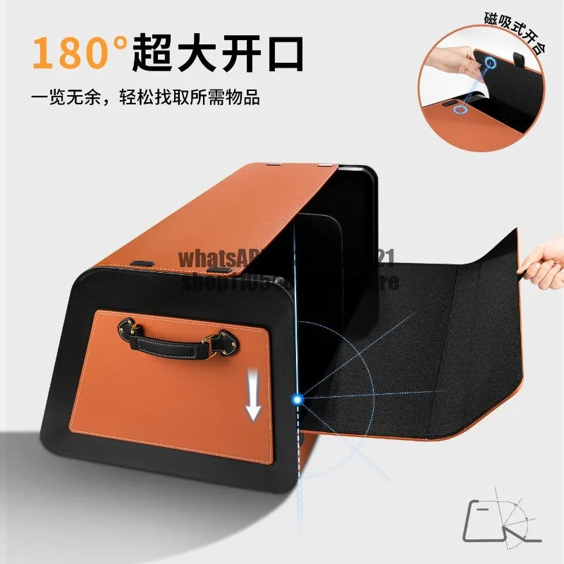 High-end car storage box storage large capacity tail box sorting sundries multi-function box