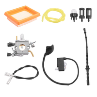 A50U Carburetor For STIHL FS120 FS200 FS250 Ignition Coil Air Filter Fuel Hose Tune Up Kit Trimmer Brushcutter