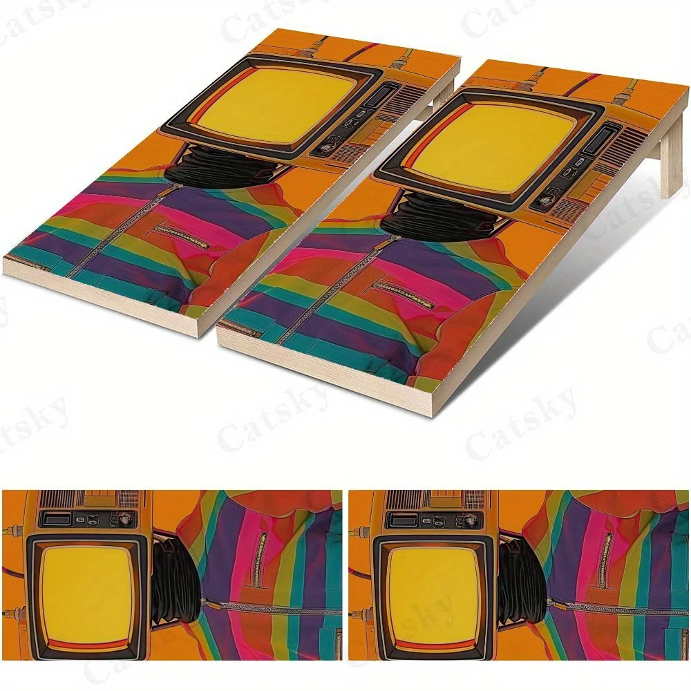 Cyberpunk TV Head   Sandbag Board Sticker.This sandbag board sticker is made from high-quality materials, offering excellent dur