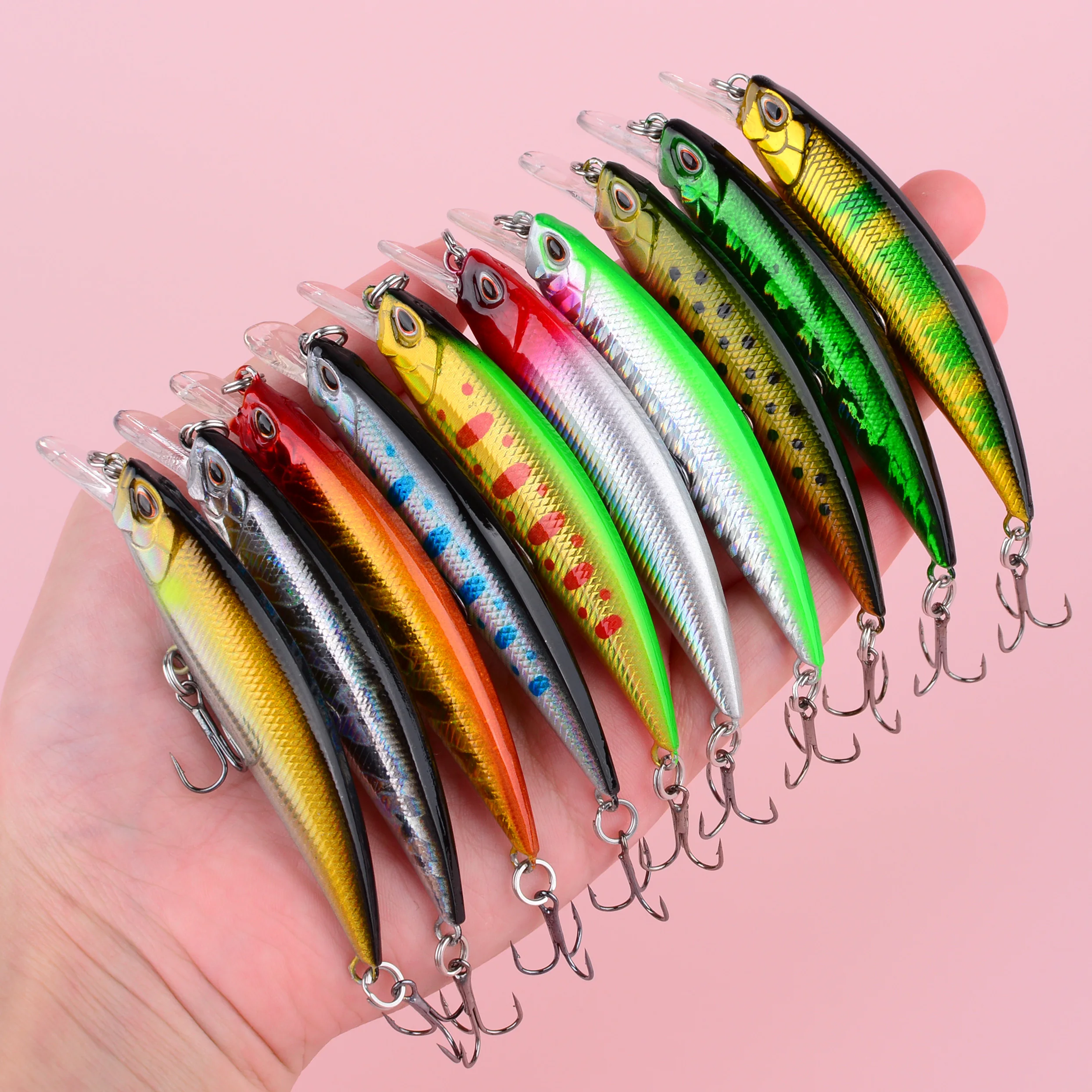1 Stück Japanisches Trendmodell Schwimmender Minnow-Angelköder 8cm 9g Bass- und Hecht-Wobbler Professioneller Köder