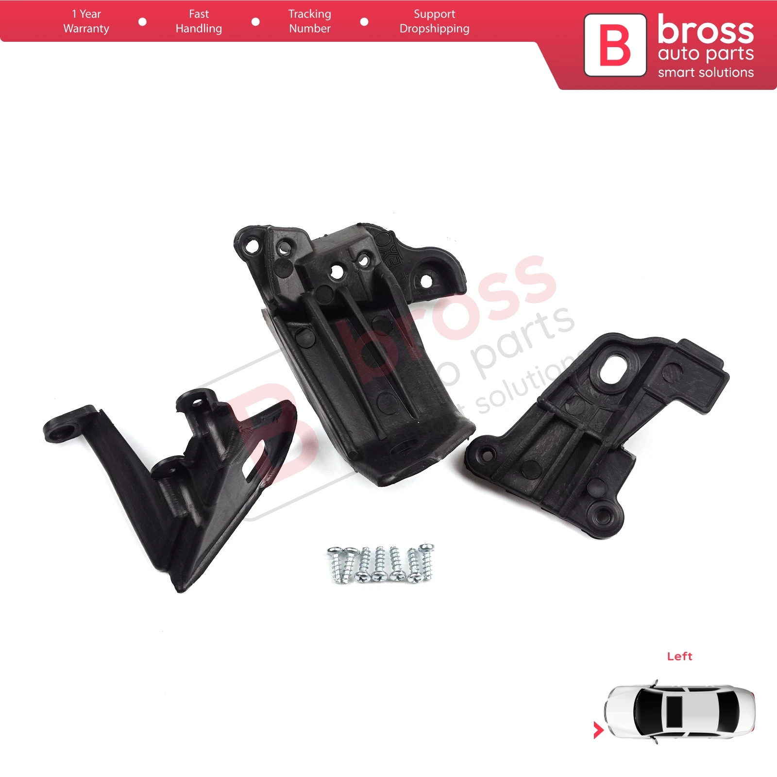 BHL532 Car Headlight Headlamp Housing Repair Mount Holder Bracket Tab Clips Left Side for Fiat Tipo 356 Egea 2015-On 50927927