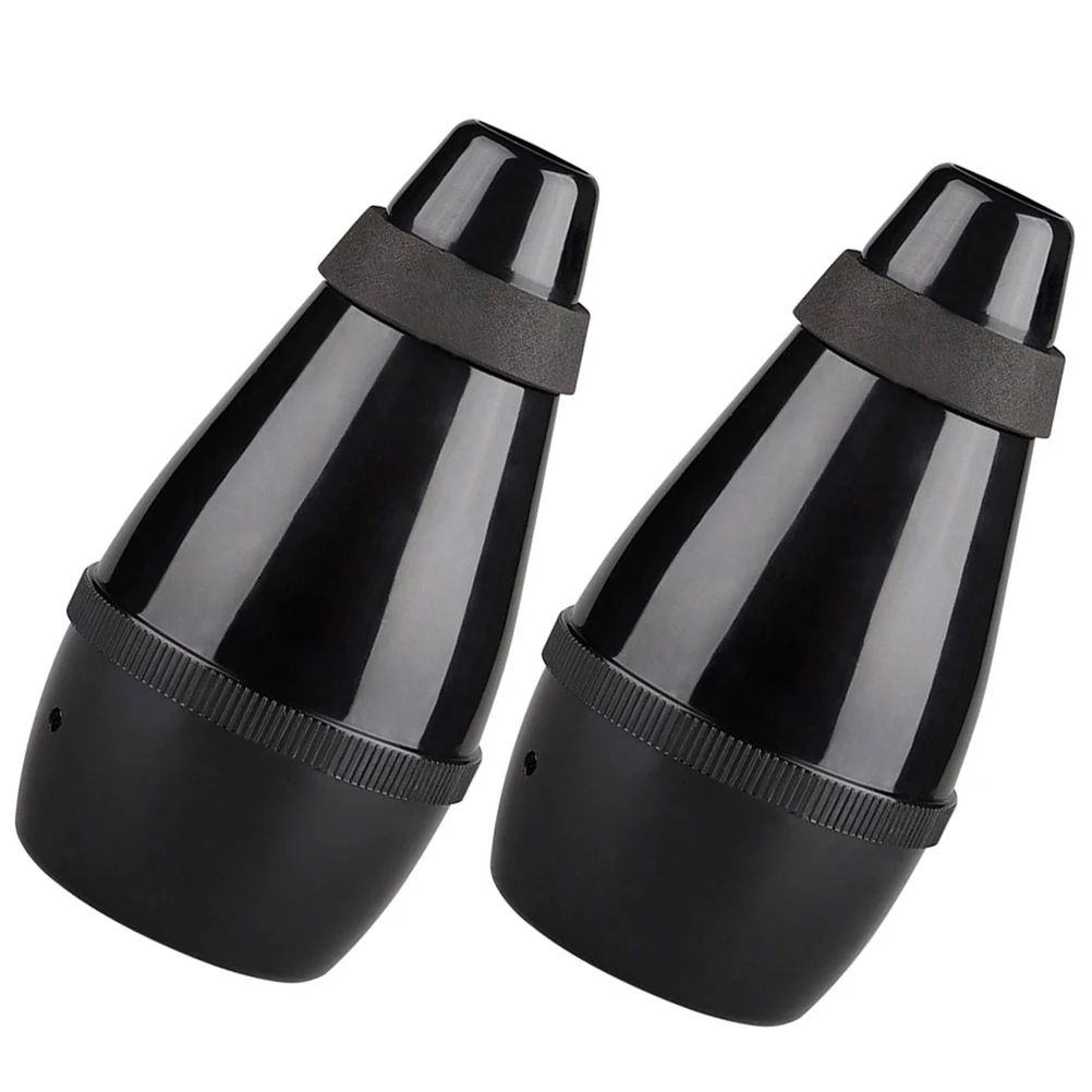 

2pcs Trumpet Mute Silencer ABS Fully Enclosed Silent Practice Beginner Supplies Trumpet Supplies Straight Silencer