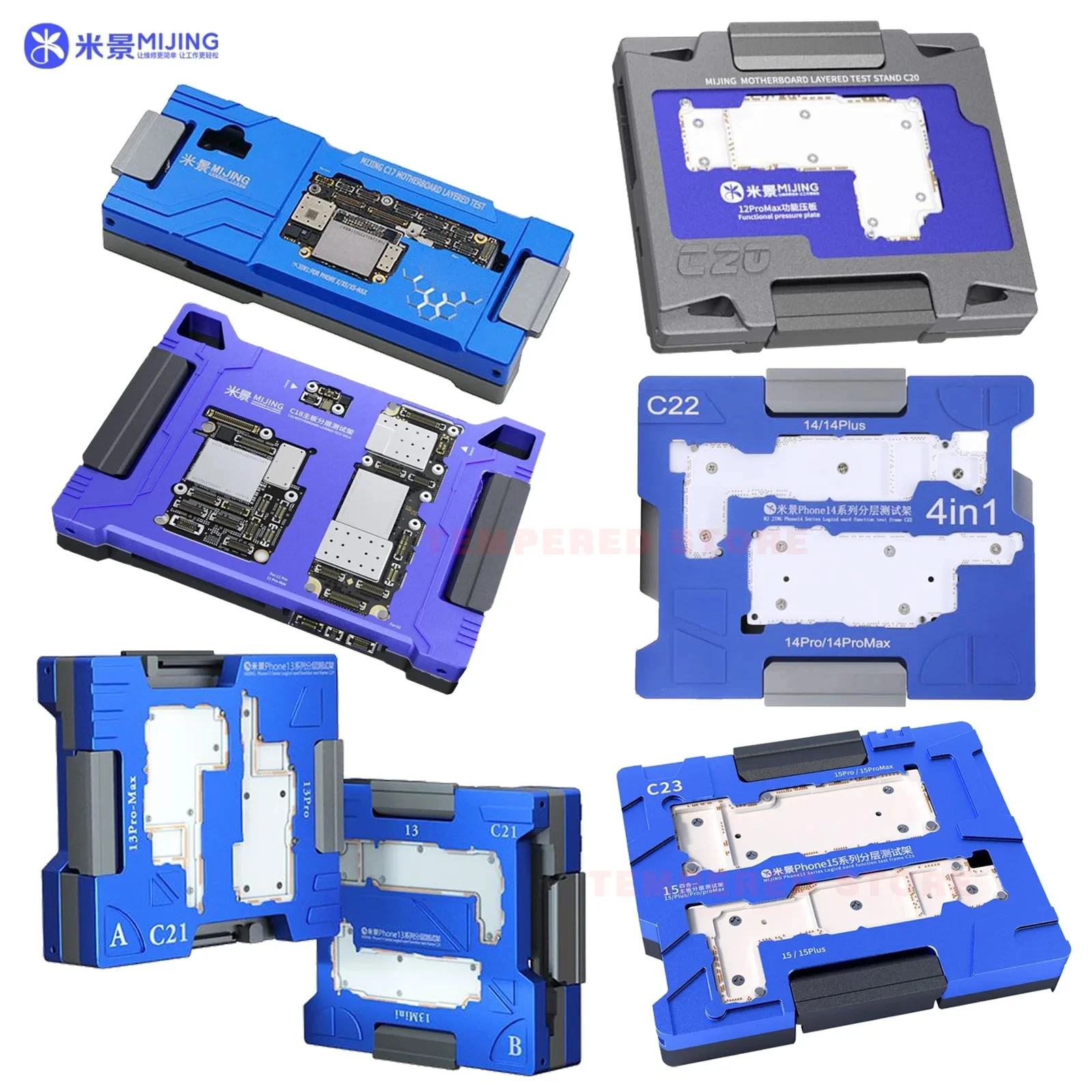 MiJing C22 C23 Motherboard Middle Layer Tester Platform C17 C21 C20 For iPhone X-15Pro Max Logic Board Lower Middle Frame Repair