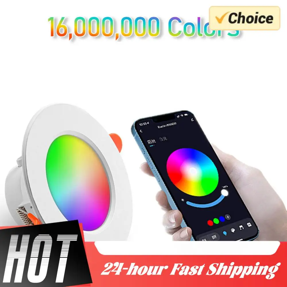 

1-5 шт. 10 Вт умный светодиодный потолочный светильник Bluetooth потолочный светильник с дистанционным управлением RGB изменение цвета встраиваемый потолочный светильник декор для спальни