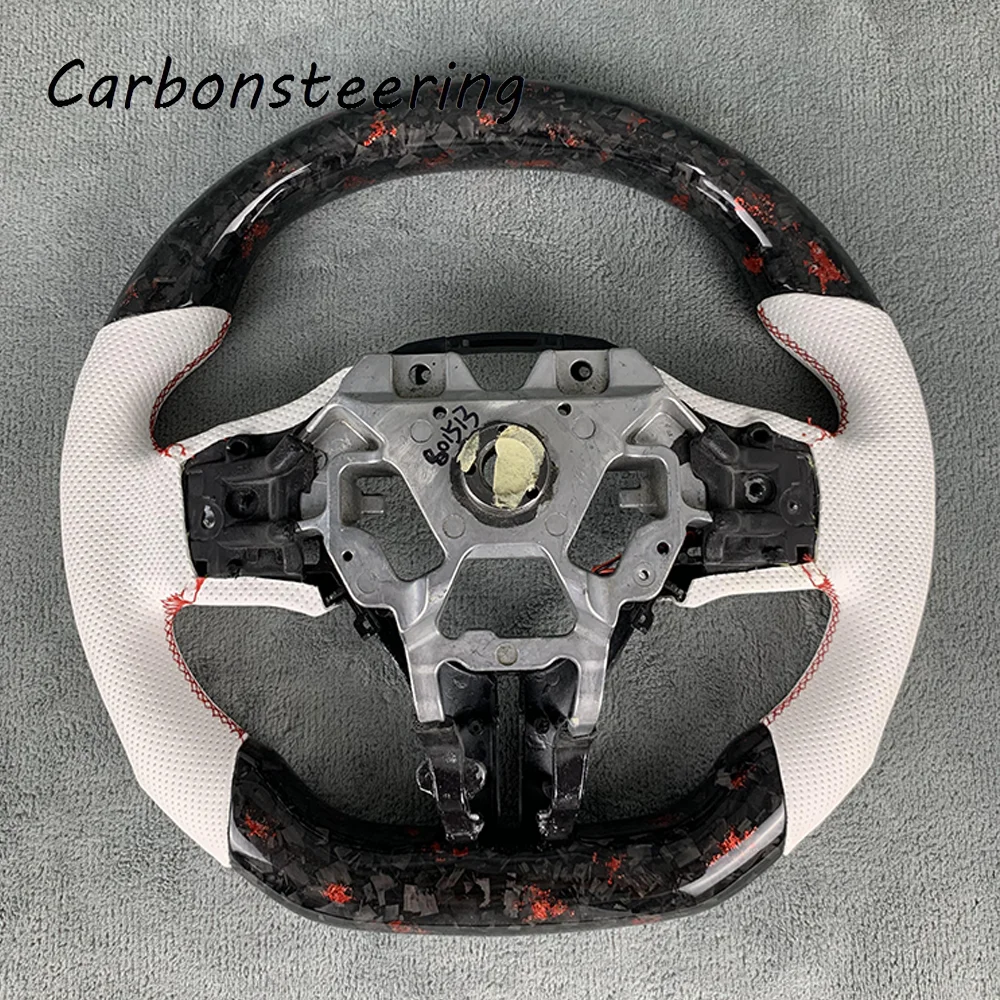 Car accessories for Infiniti Customized forged fragments LED carbon fiber steering wheel for Q60 Q50 QX30 QX50 QX60 G37 upgrades