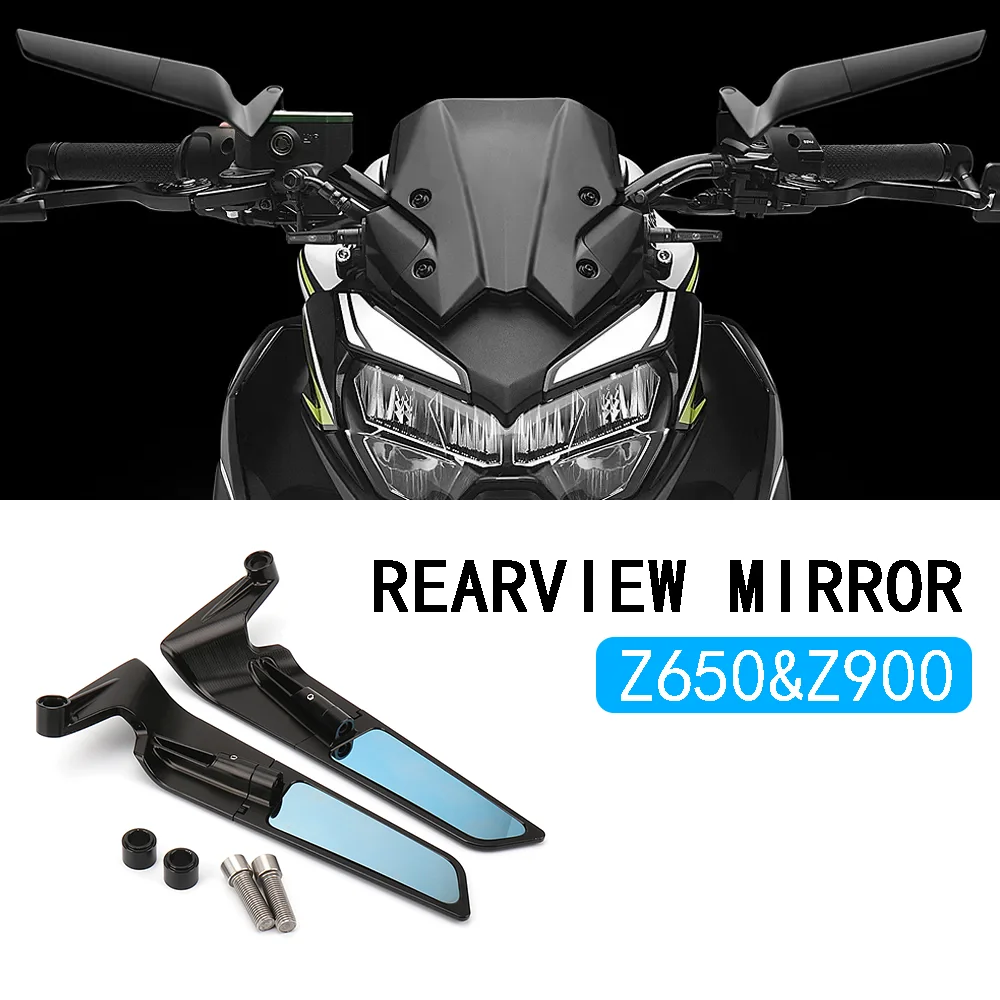 

For Kawasaki Z900 Z 900 z900 Z650 Z 650 z650 2021 2022 2023 Universal New Motorcycle Black Rearview Mirror Anti-glare Mirrors