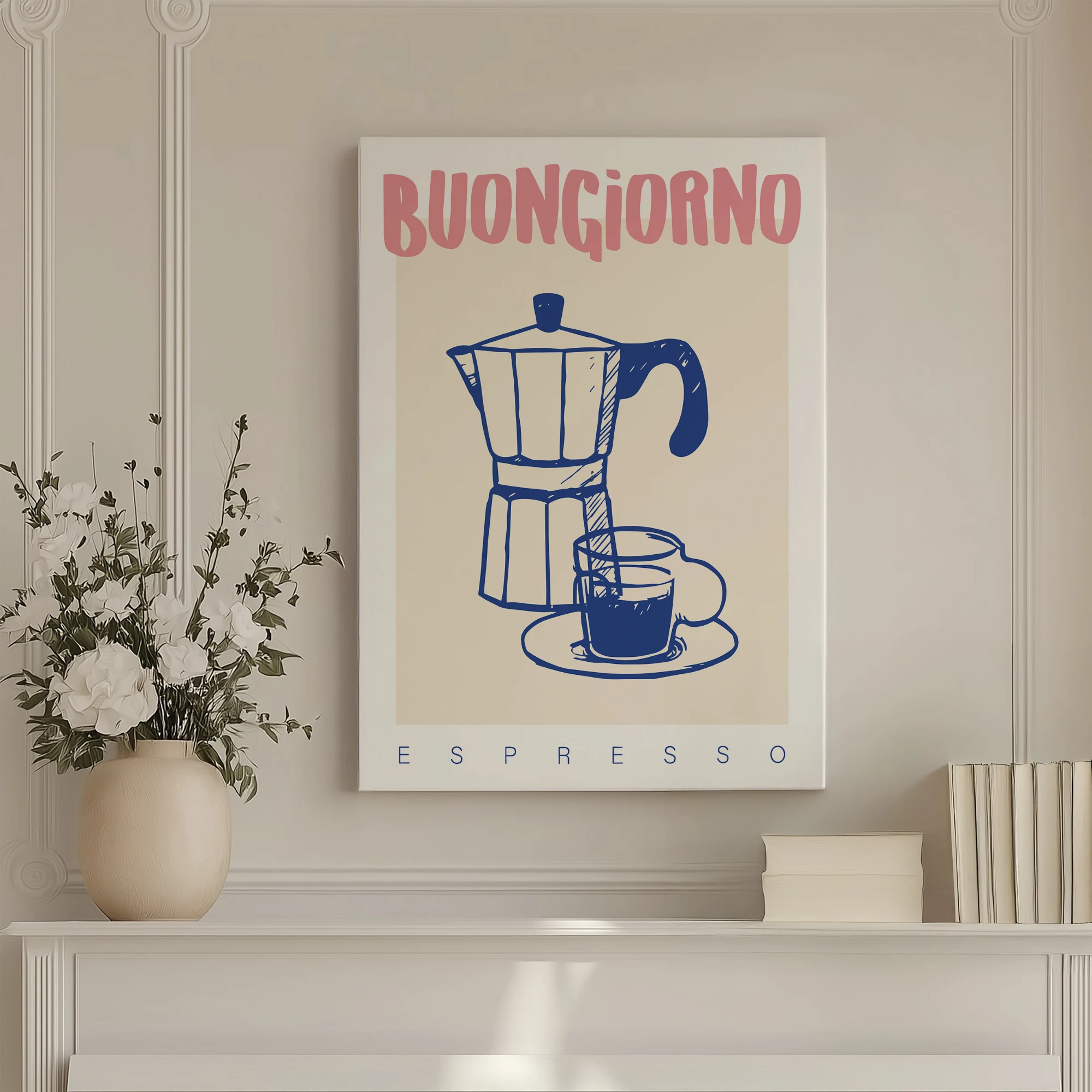 Moderno, moderno, Retro, Vintage, elegante, café expreso, impresiones artísticas de pared, lienzo, pintura, póster, imagen para oficina, cocina, decoración del hogar