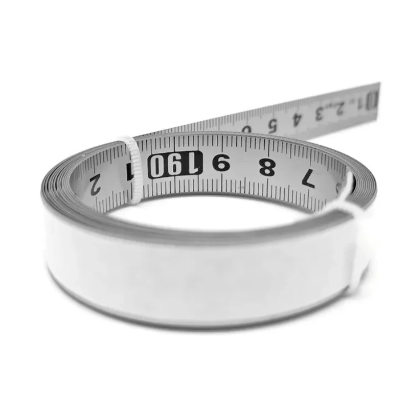 1-2M Stainless Steel Miter Track Tape Measure Self Adhesive Metric Scale Ruler Rust-Proof Durable And Wear-Resistan Ruler