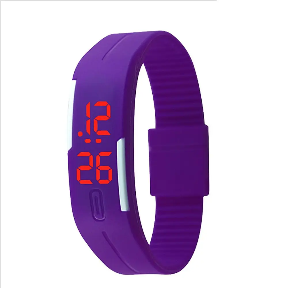 

Candy Color Bracelet Silicone Wristband Kids LED Touch Wrist Watch Electronic Watch Touch Digital Watch Sports Wristwatches