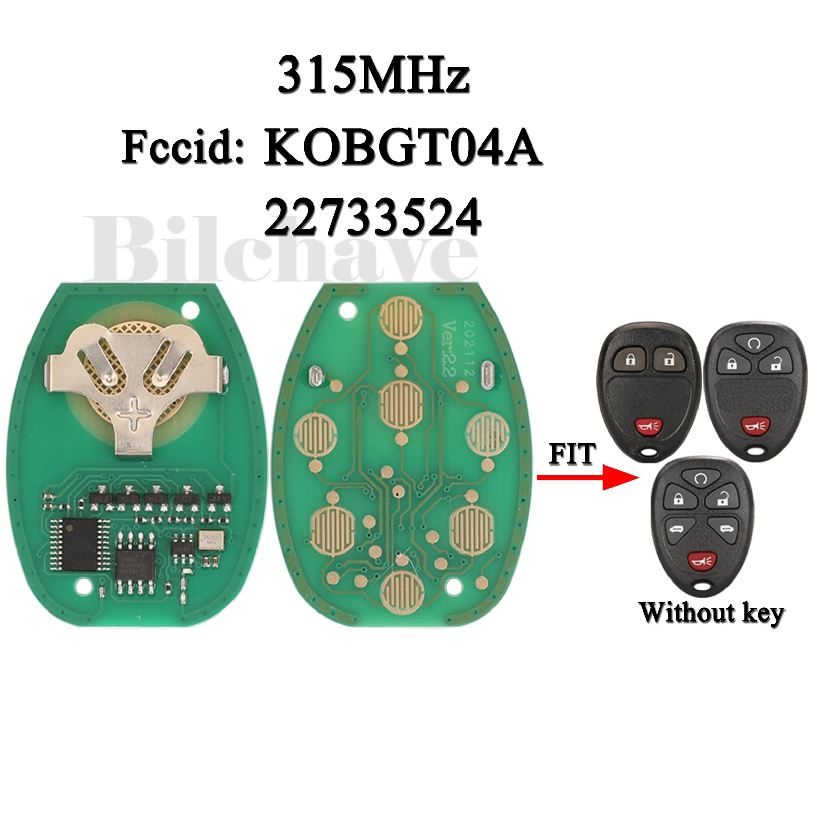 jingyuqin KOBGT04A Remote Circuit Board 315Mhz 22733524 For Chevrolet Tahoe Traverse For GMC Chevy Silverado For Buick Hummer H3