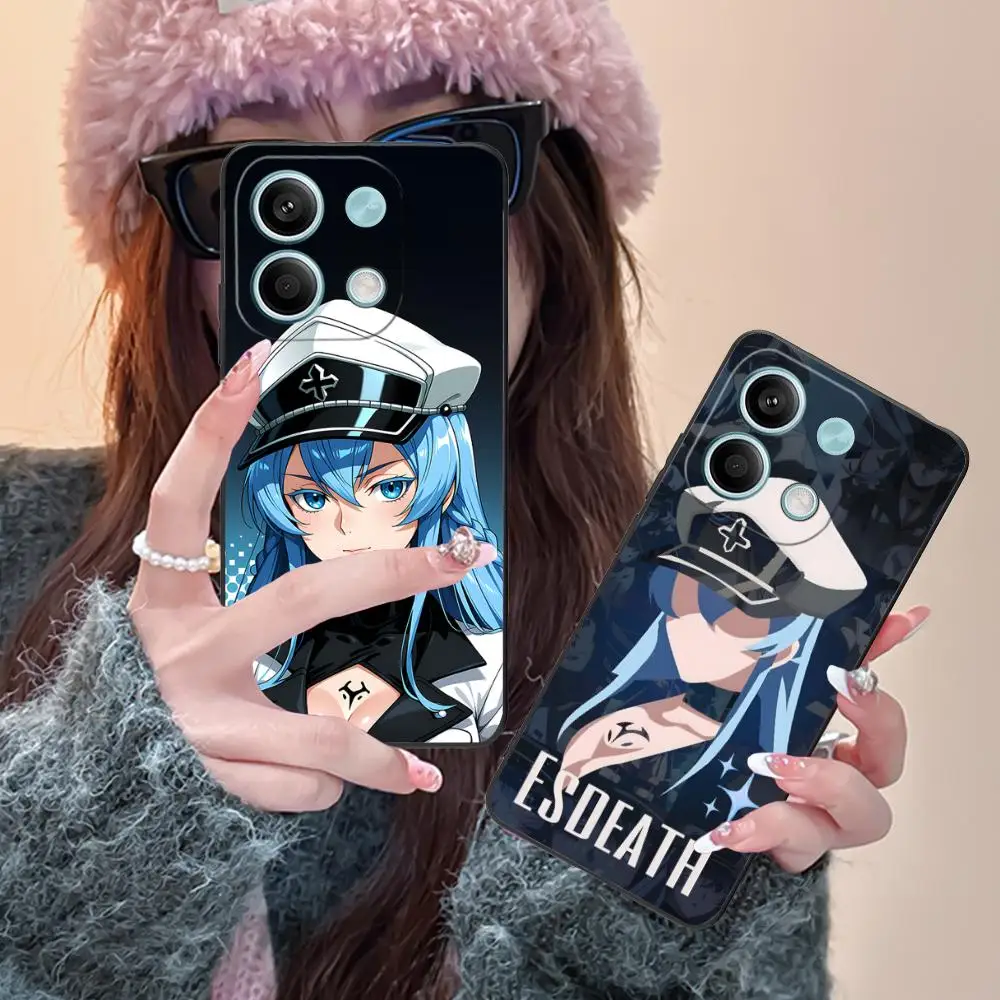 

Чехол для телефона Akame Ga Kill Esdeath для Xiaomi Redmi Note 14 13 12 11 S Pro Plus 4G 5G с цветным принтом, красивая роскошь
