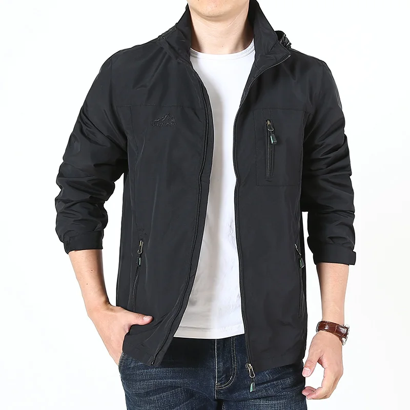 Men's Jackets Waterproof Military Hooded Jacket Windbreaker Outdoor Camping Sports Elastic Coat Male Clothing Thin Overcoat