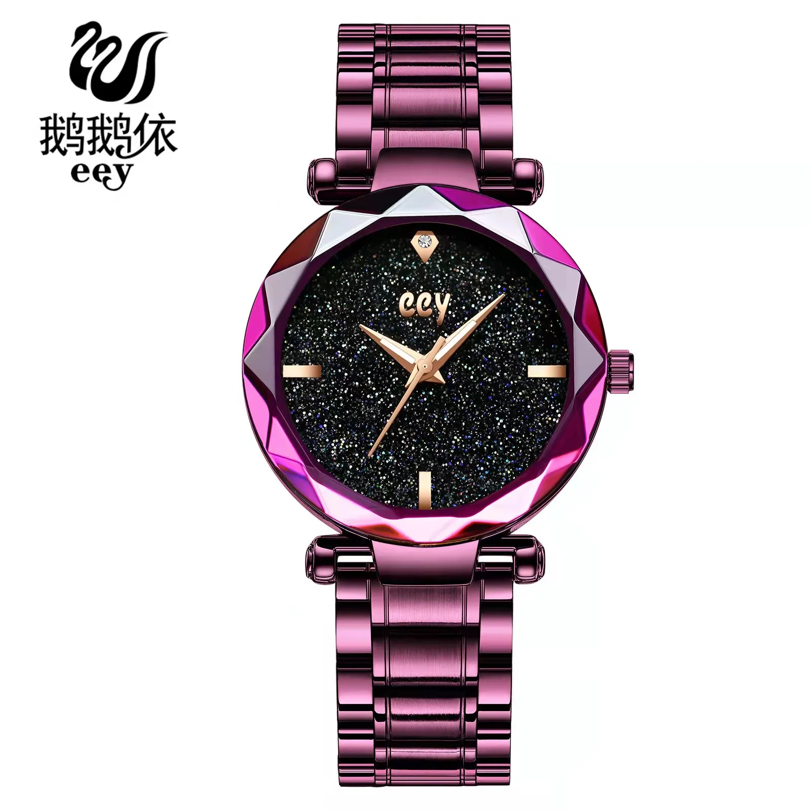 WOKAI high quality fashion casual women\'s Belt full diamond English watch Student women\'s fashion retro classic Roman clock