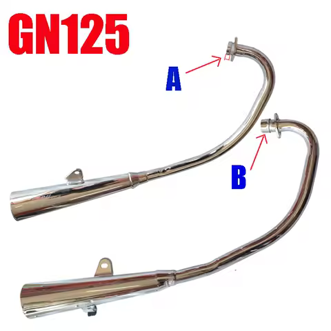 Motorcycle Exhaust Pipe for Suzuki Haojue Lifan Loncin Dayang QJMOTOR Jingcheng GN125 HJ125-8 LF125 DY125 CG125 Muffler Silencer
