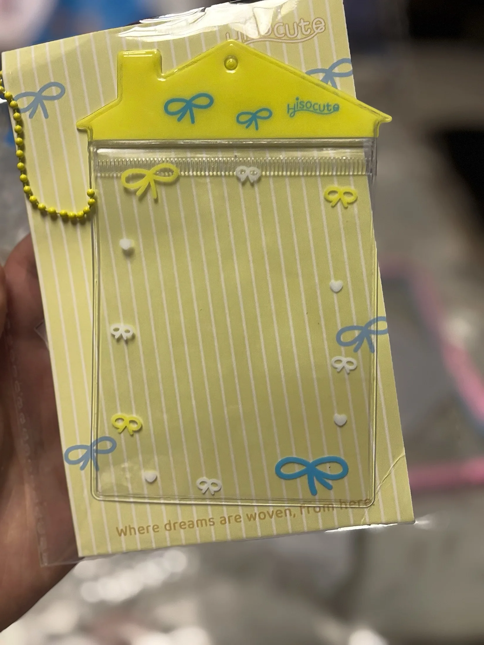 Cartoon Bag Pendant Card Holder INS Transparent Small House Shaped Doll Storage Bag Candy Bags PVC Badge Holder Photocard Holder