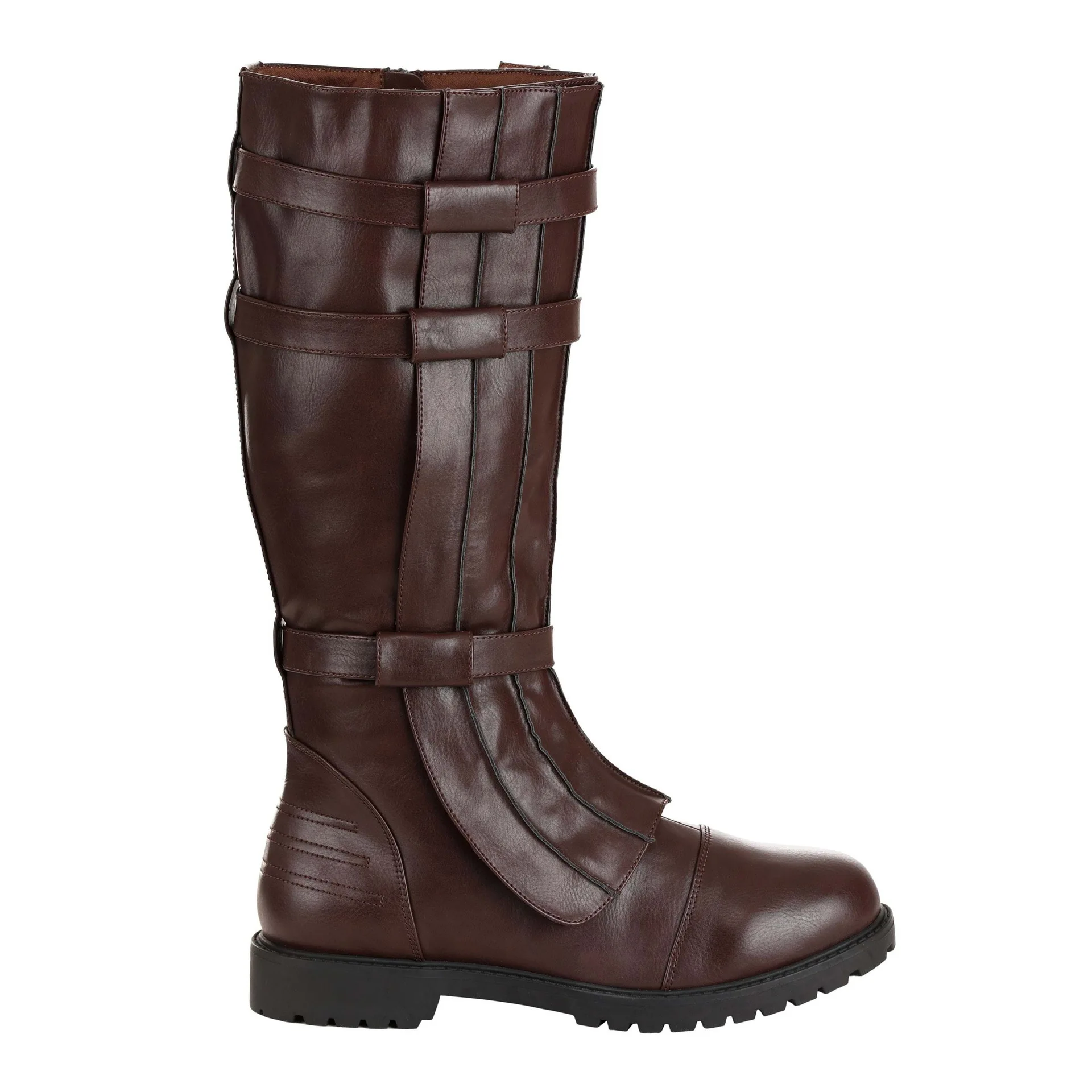 Renaissance Ritter Stiefel mit Schnalle Halloween Cosplay Kostüm Schuhe PU-Leder Piratenstiefel mit Rundem Kopf und Niedrigem Absatz 2026 – Detail 5