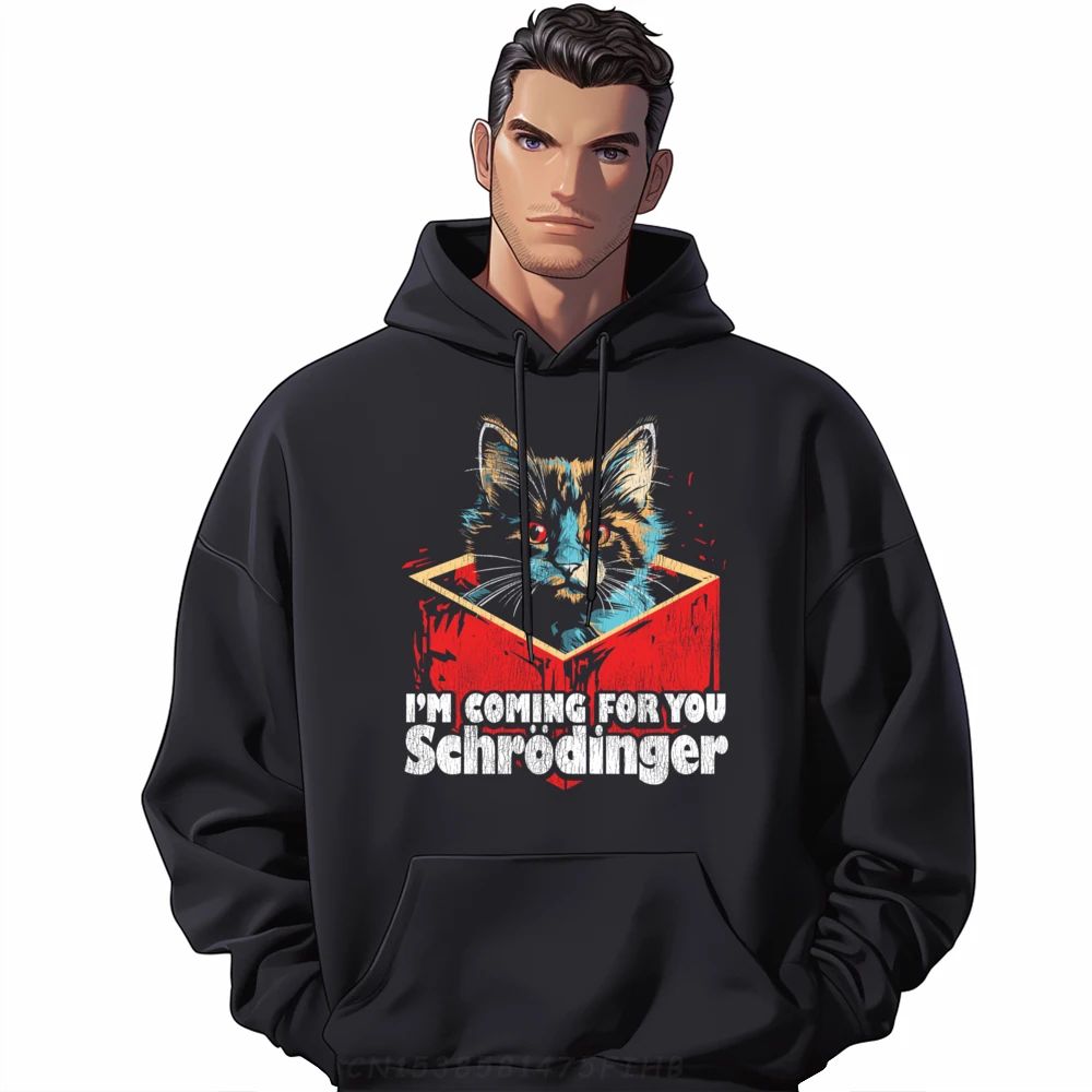 Schrodinger Is Cat Is Alive Dead Paradox Quantum Physics Graphic Pullover Hoodies Polyester Fiber Harajuku Vaporwave