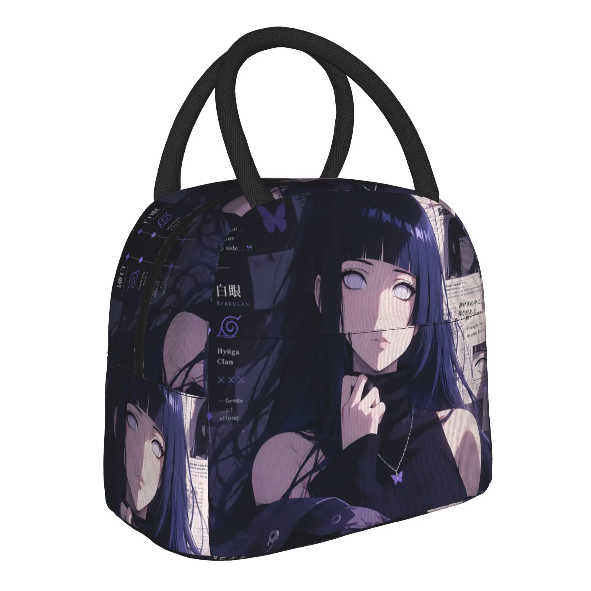 Naruto Anime Theme Insulated Lunch Bag Ice Pack Rice Bag Hinata bolsa Student Bento Lunch Handbag Insulation