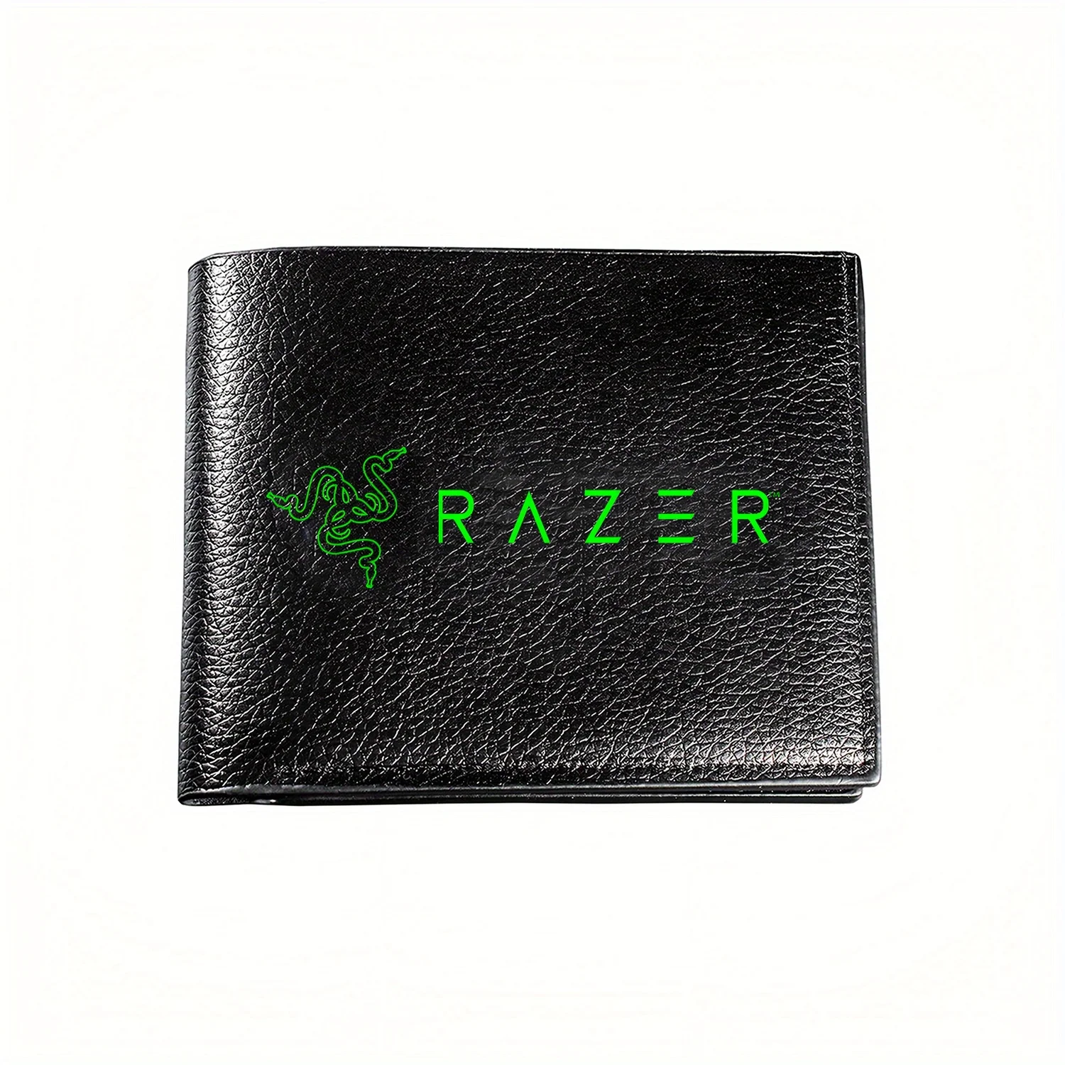 Razer Logo: Stylish Green Snake Design Premium Men's Wallet,Business Casual Elegant Simple Practical Quality Wallet Stylish Prin