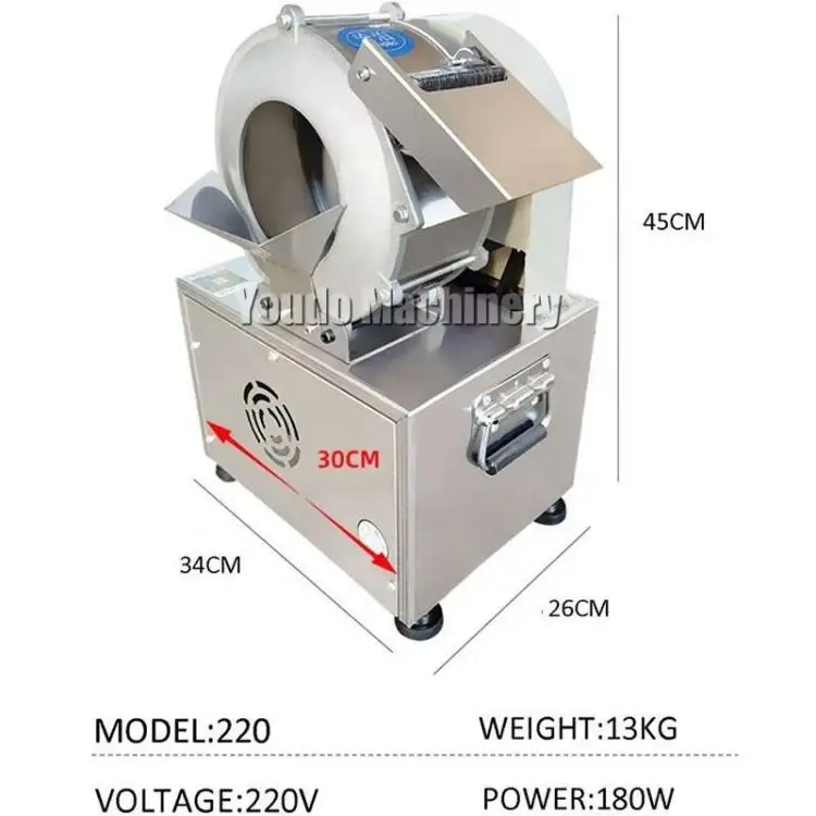 Eco-friendly 220v Multifunctional Ginger Multifunction Stainless Steel Food Household&Commercial Carrot Fries Cutting Machine