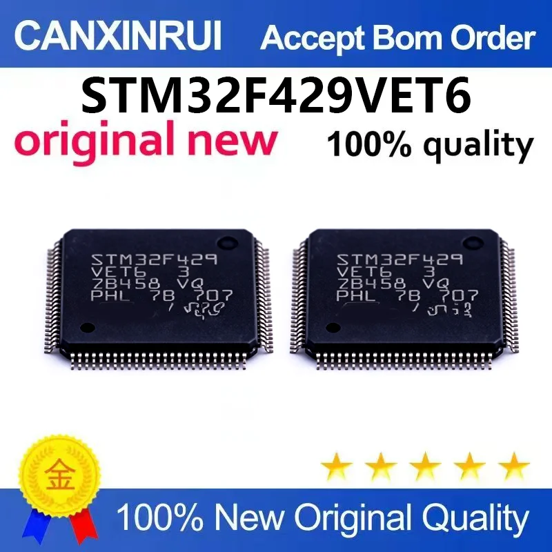 （5pcs-10pcs）Brand new original STM32F429VET6 LQFP-100 ARM Cortex-M4 32-bit microcontroller MCU