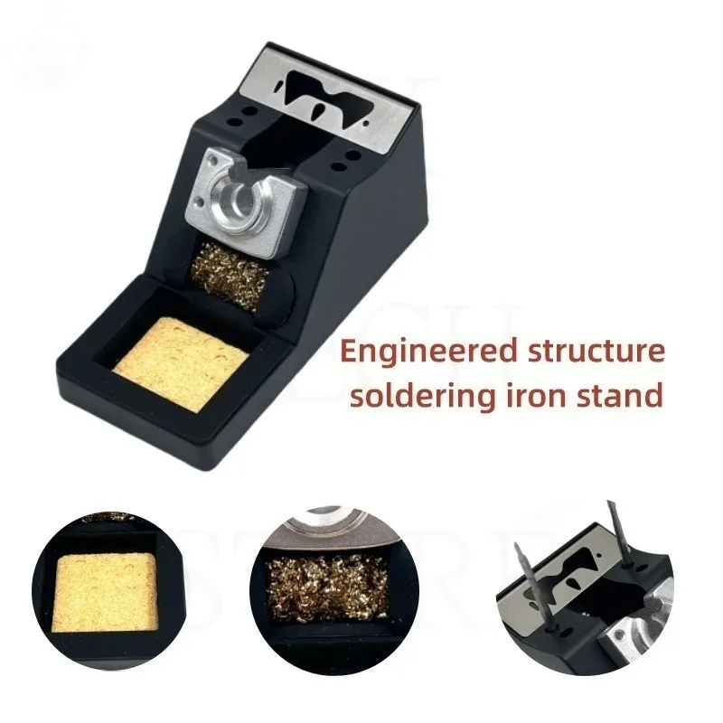 For C210/C245 Handle Holder Electric Soldering Iron Stand Holder Metal Support Station With Solder Sponge Soldering Iron Frame