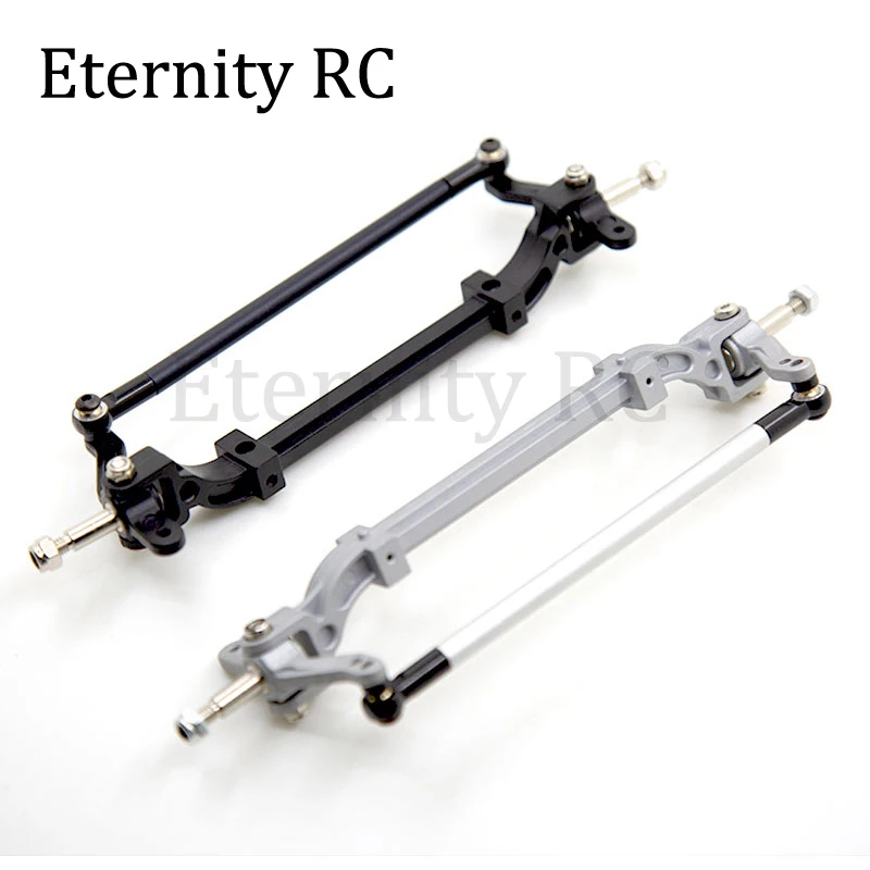 Metal Unpowered Trailer Steering Axle with Tie Rod for 1/14 Scale Tamiya RC Tractor Truck Front Wheel Accessories