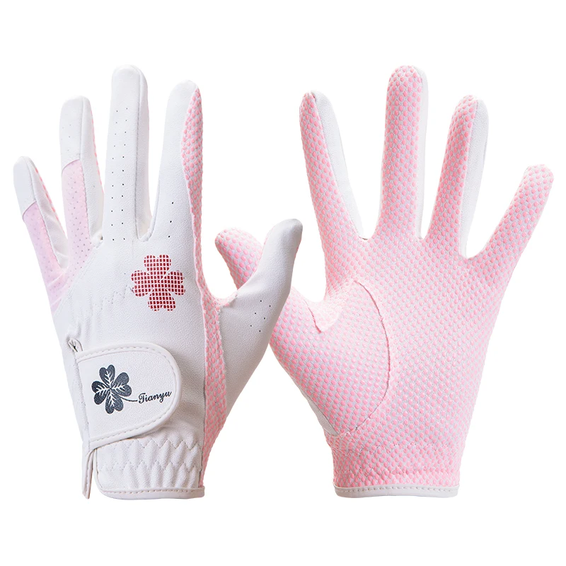 TTYGJ Women's Clycling Gloves with PU Leather breathable Fishing gloves with Silica Gel Particle Anti-skid Golf Gloves