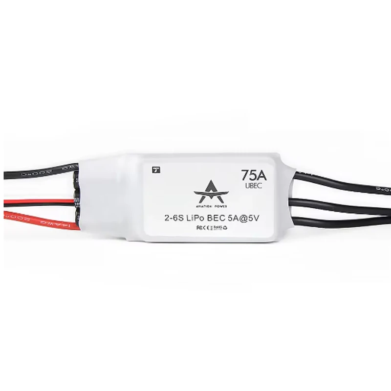 T-MOTOR T-HOBBY AT75A Fixed Wing ESC - 75A 2-6S 5V/5A BEC High Throttle Response for FPV RC