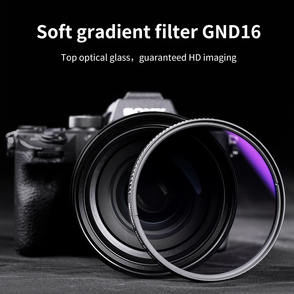 K&F Concept Nano-X GND16 Lens Filter HD Optical Glass Soft Gradient with Coating 49mm 52mm 55mm 58mm 62mm 67mm 72mm 77mm 82mm