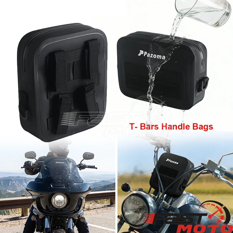 For Harley Sportster Dyna Softail Touring Cruiser Chopper Bobber Motorcycle Handlebar Bag Modular Molle Storage Travel Tool Bag