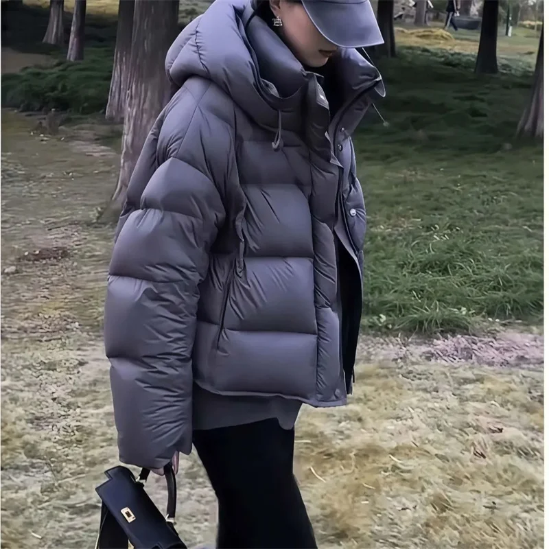 

Explosions Warm Cotton Padded Coats 2025 Winter New Down Jackets Women Parkas Short Thick Fashion Outcoat Hooded Ladies Overcoat