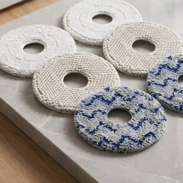 6pcs Microfiber Mop Pads Compatible For Mijia All-in-One 1S 2 Robot Vacuum Cleaner Washable Reusable Cleaning Cloth