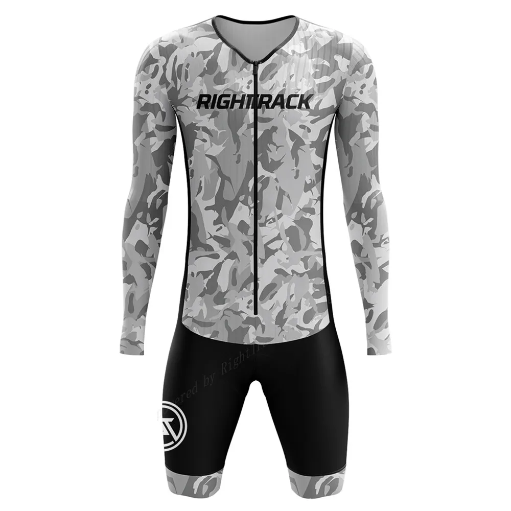 New Men\'s Long Sleeve Skating Skinsuit Roller Skates Trisuit Clothing Sportswear Speedsuit Inline Skates Racing Team Apparel