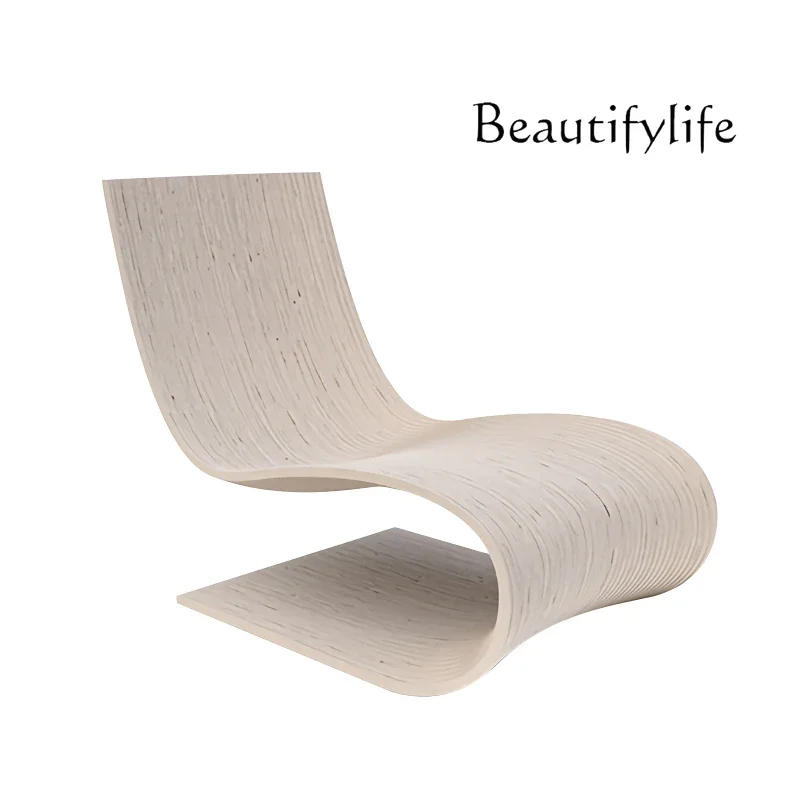 

C Итальянский дизайнерский арт-кресло B & B Отель Балкон из массива дерева Досуг Одиночный стул Персонализированный диван