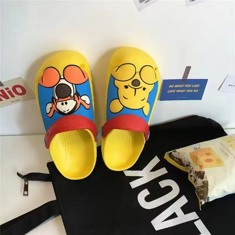 Winnie the pooh Sandals Women's 2024 New Hole Shoes Summer Fashionable Outer Wear Sandals And Slippers Korean-style child shoes