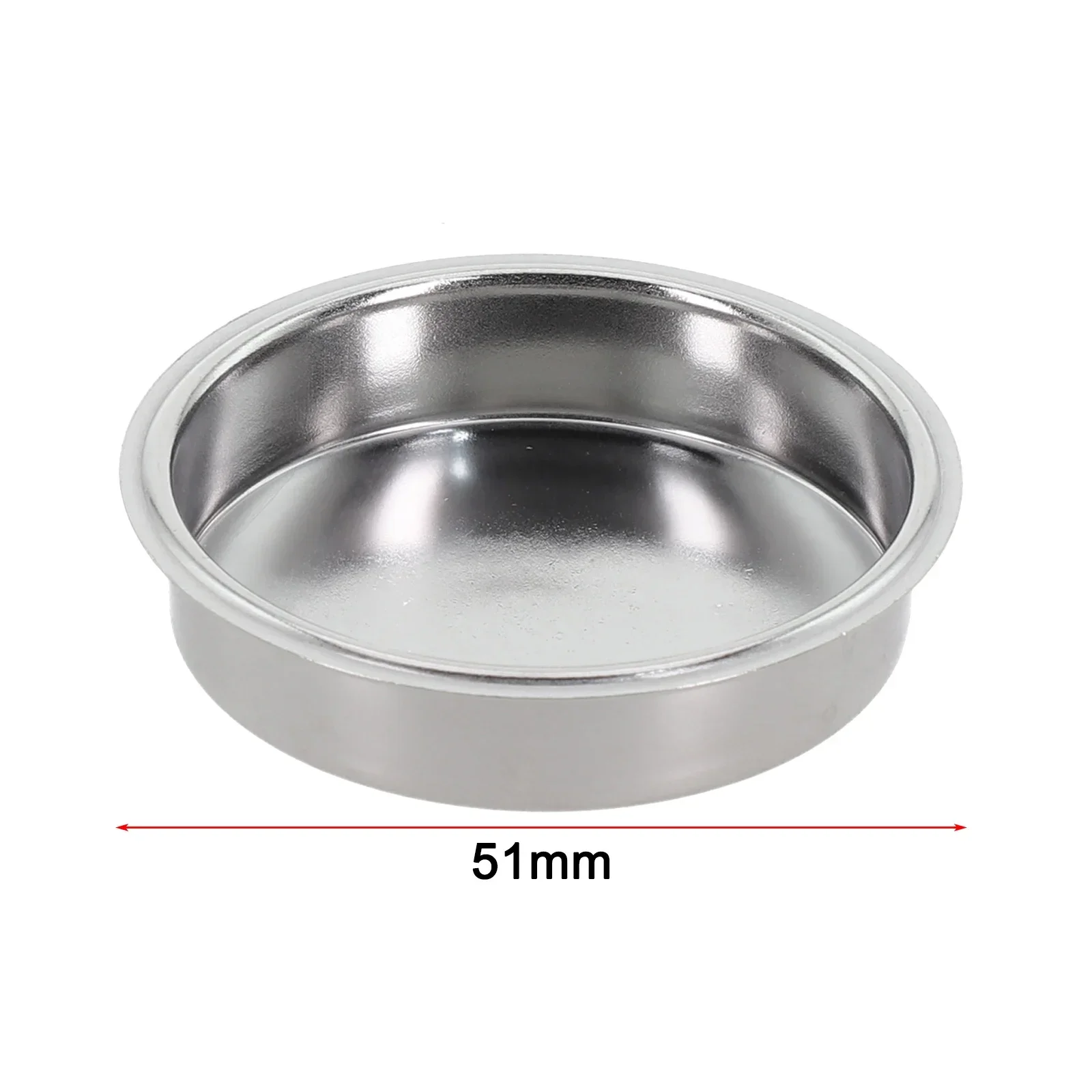 1pc Coffee Blind Filter Basket 51 58mm StainlessSteel Non Pressurized Filter Cup For Backwashing In Semiautomatic Coffee Machine