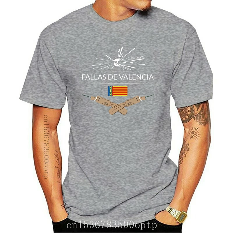 Man Clothing Fallas De Valencia Pyro Fireworks T Shirt Fitness Summer Short Sleeve Round Collar Funny Standard Design Slim Shir