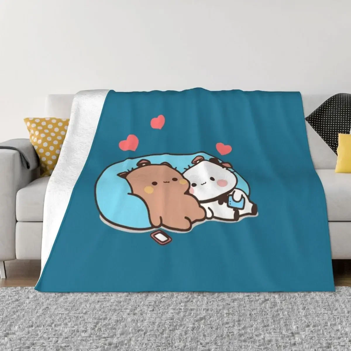 

Bear and Panda Bubu Dudu Balloon Throw Blanket Sofa Throw For Decorative Sofa Blankets