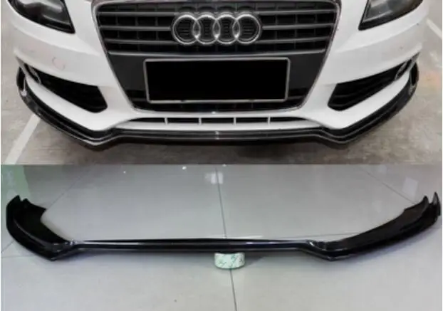 Carbon Fiber Body Kit Car Front Rear Bumper Lip Diffuser Cover Side Skirt  For Audi B8 A4 S-line S4 2009 2010 2011 2012