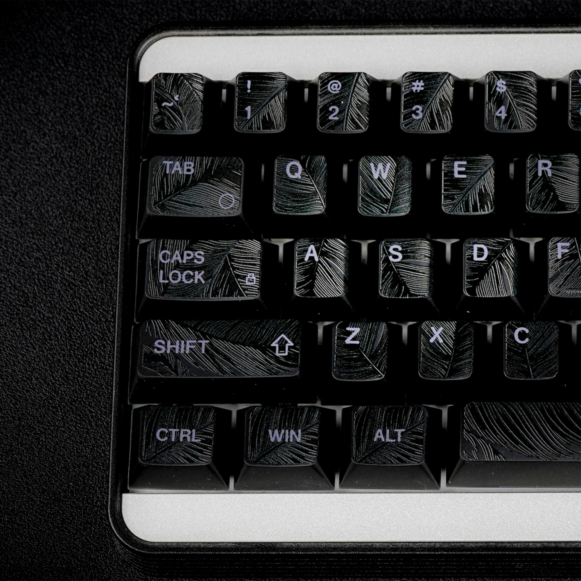 129 Keys Sunny Dusk Moe Feather Theme Cherry Profile Top Print Sidelit Keycaps for 61/84/87/104/108 MX Mechanical Keyboards