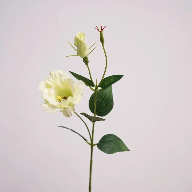 5er Packung simulierter Lisianthus Kunstblumen Weihnachten Wohnkultur Straße Blumen fotografie Requisiten Garten Hochzeit Dekoration – Detail 3