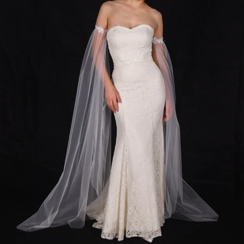 

Detachable Bridal Arm Sleeves Wedding Removable Overlength Sleeves White Handmade Elegant Wedding Bridal Arm Dropshipping