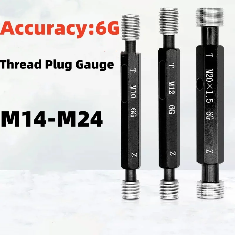 Métrica Fine Thread Plug Gauge M14-m24 Aço Alta Qualidade Atacado 6g Gage 1pc