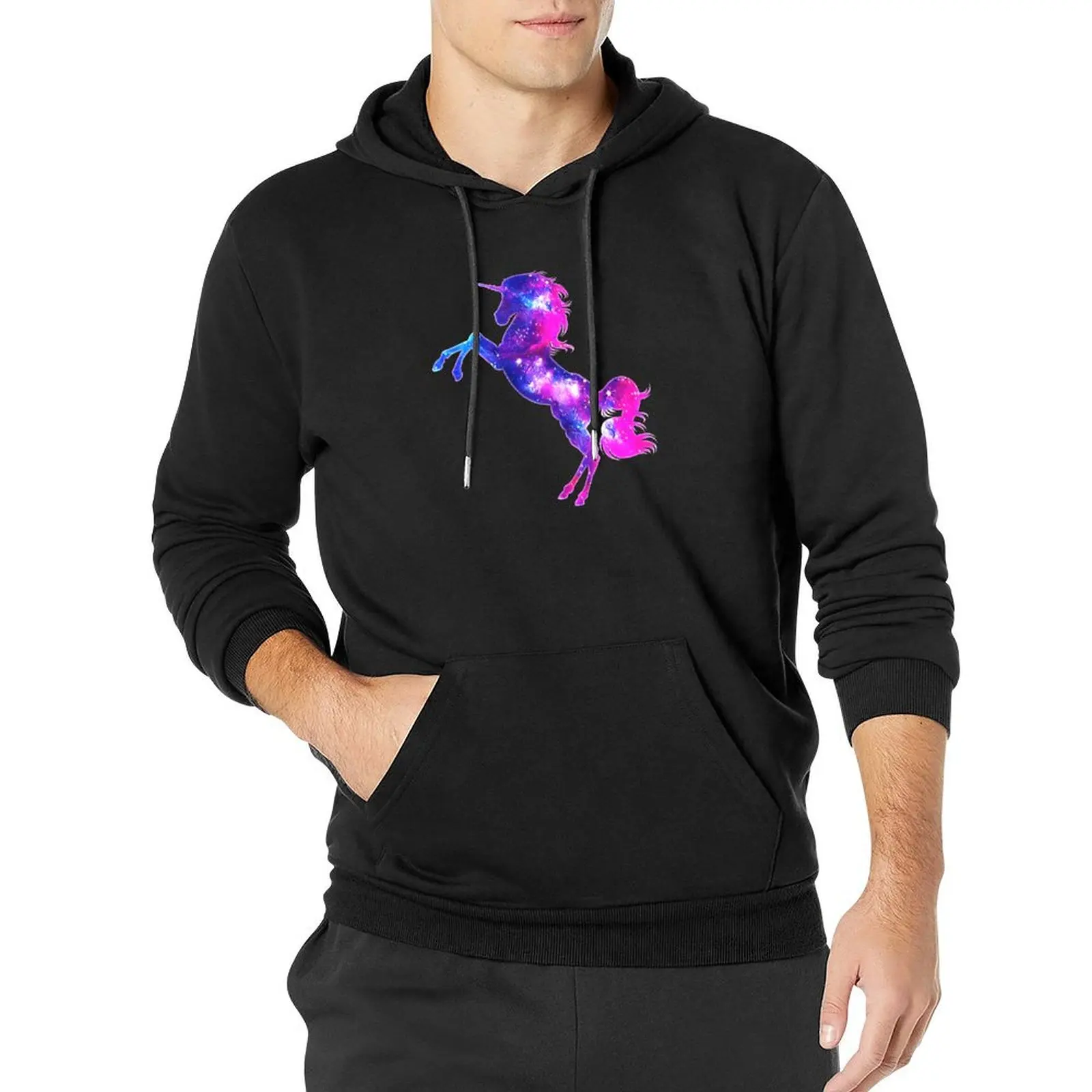 Unicorn, Galaxy Style, Space, Universe, Space Pullover Hoodie autumn clothes hoodie graphic