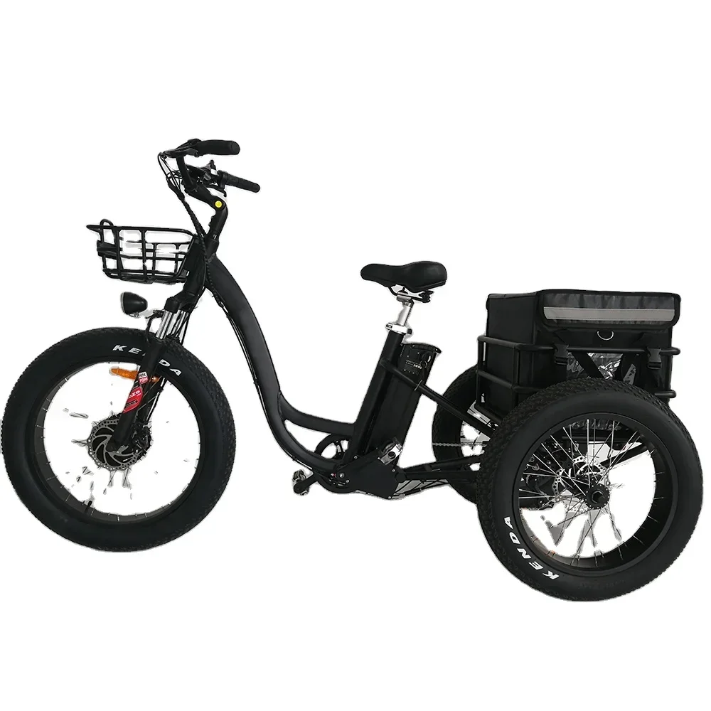 Europe  Electric tricycle motorcycle fat 3 Wheel Cargo Bicycle e Trike for cargo delivery