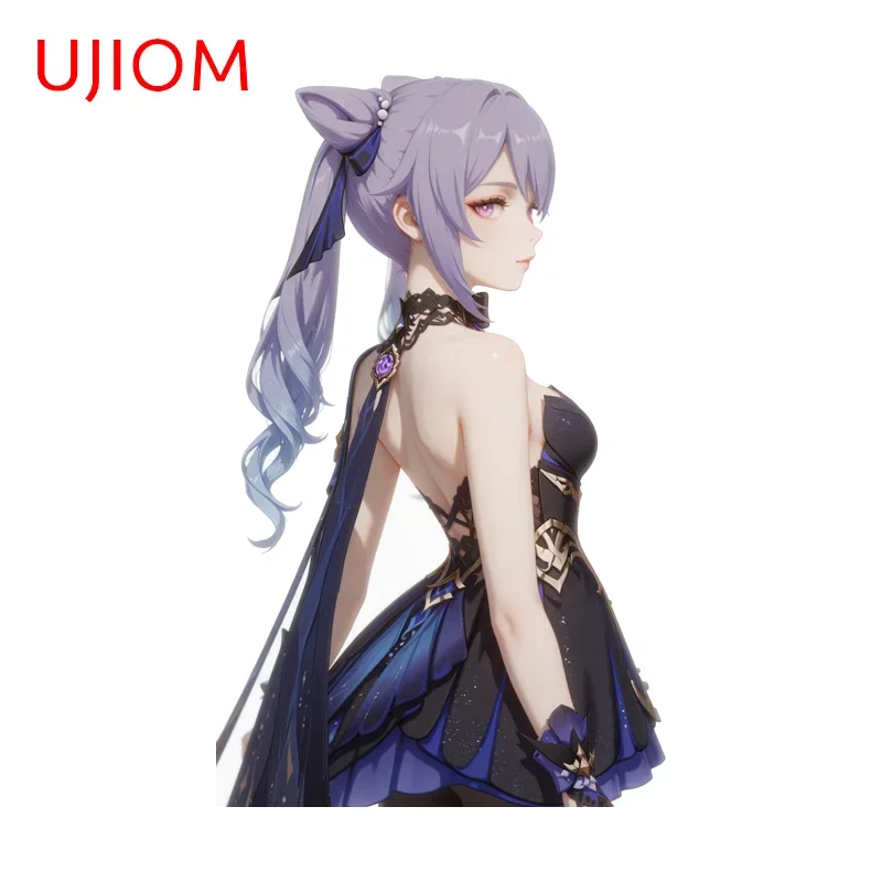 UJIOM Genshin Impact Pretty KeQing Wall Sticker Interesting Ingenious Exquisite Decal Portable Simulated Anime Wallpapers