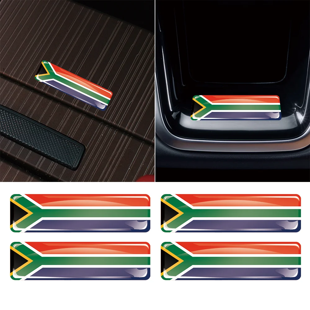 

4/10/20pcs South Africa Flag Epoxy Decorative Sticker 3D Motorcycle Tank Decals Stickers Case Strong Stickiness Auto Accessories